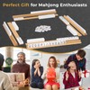 QUEENLINK 17 Inches Beechwood Mahjong Racks with Pushers Set of