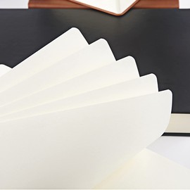 A5 Thick Journal Notebook, PU Leather Hardcover Blank Paper Sketchbook, 330 Sheets 660 Pages 80gsm, Lay Flat Travel Diary Notepad for Work School Students, for Writing Drawing Sketching