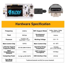 AYWHP 3 Set ESP32 LoRa Development Board with Case, LoRa V3 Meshtastic ESP32 WiFi, LoRa V3 WiFi Bluetooth Dual Core 240MHz CP2102 Chip with 0.96" OLED Display and 863-928MHz Antenna for Arduino