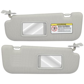 SCITOO Grey Left & Right Sides Sun Visors Compatible for Hyundai Elantra 2011-2015, Car Sun Visor Without Sunroof Without Lights Replacement 852103X000TX