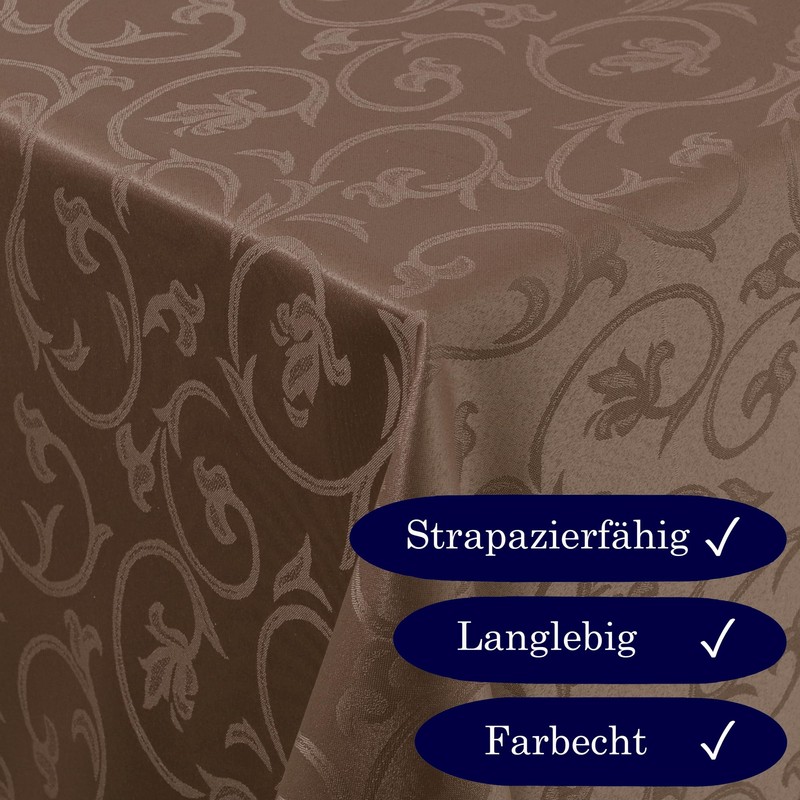Damask Tablecloth Non-Iron Baroque Jacquard Tablecloth Design Available in Assorted