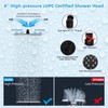 Hibbent All Metal CUPC Certified 8'' Rainfall Shower Head, Dual
