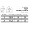 Set of 100 Drive-in Nuts with 4 Drive-In Tips Similar