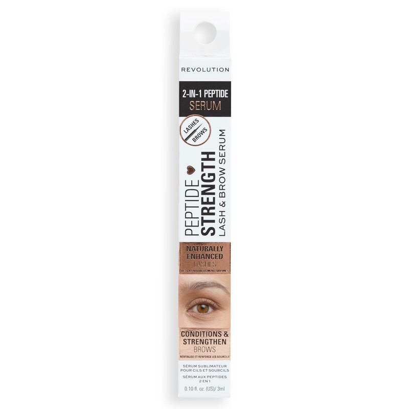 Makeup Revolution, Peptide Strength Lash & Brow Serum, 2-in-1 Serum