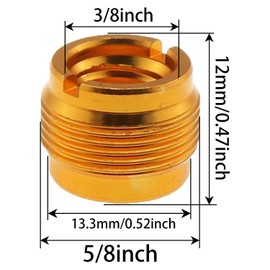 Heyous 4PCS Aluminium Alloy Microphone Stand Adapters 5/8 Inch Male to 3/8 Inch Female Adapters for Attaching Professional Recording Microphone Shockmounts