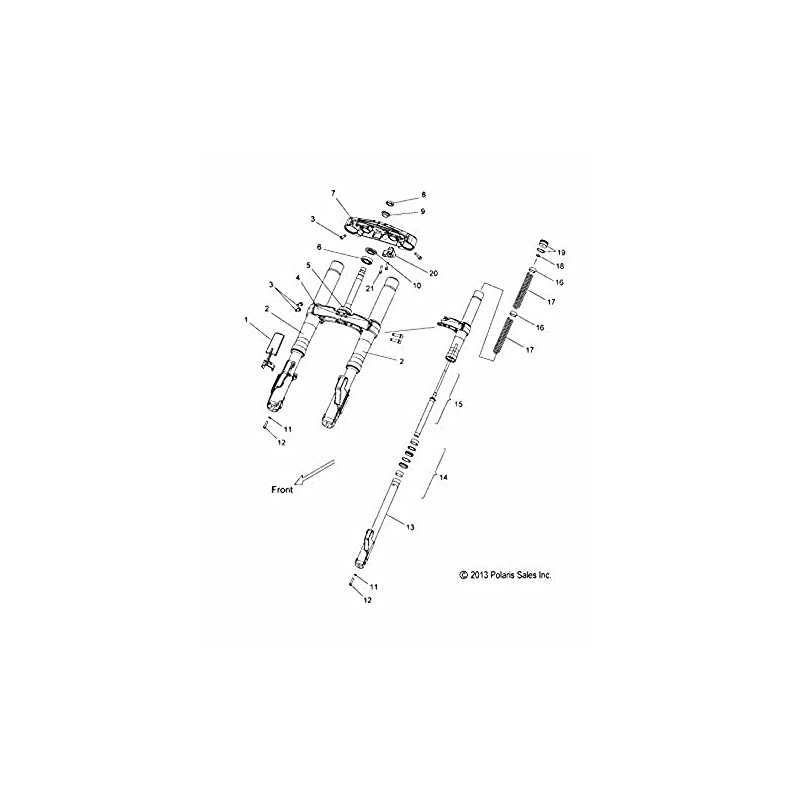 Victory Motorcycles Fork Guard, Genuine OEM Part 5438283, Qty 1