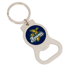 Desert Cactus Savannah Bananas Keychain Baseball Bottle Opener Keychain Car Keys (Silver Bottle)