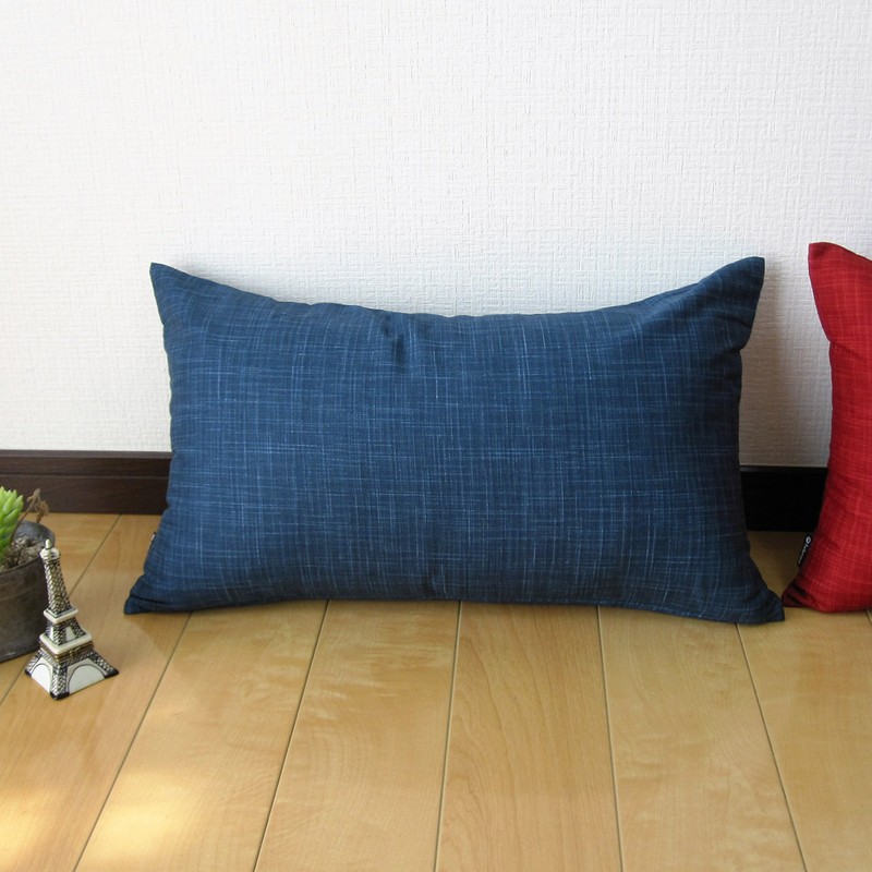 fabrizm 1452-bl-bl Rectangular Throw Pillow Cover Made in Japan 19.7