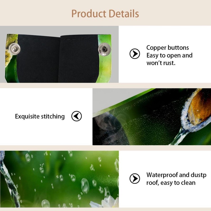 2 Pack Tissue Box Cover Holder, Zen Garden Waterlily Rectangle