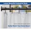 BRIOFOX Industrial Shower Curtain Rod - Never Rust Non-Slip 43-72