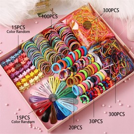Colorful Telephone Wire Hair Bands for Kids, Braided Telephone Wire Hair Bands, Spiral Hair Ties Phone Cord for Women Girl (1 Box)