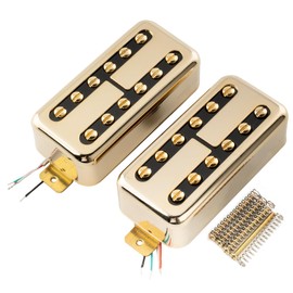 Artec TVFT Filtertron Alnico 5 Humbucker Pickup PU for Electric Guitar, Gold (Set of 2)