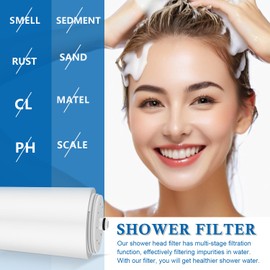 AOERUOW 2-Pack Replacement Shower Filter Compatible with Aquasana® AQ-4125,AQ-4100,AQ-4105,AQ-4100NSH,AQ-4105CHR Shower Head,Water Softener Filter for Hard Water Reduce Chlorine and Harmful Substances