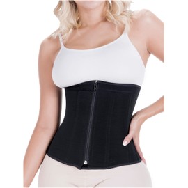 Sonryse 023ZL Fajas Colombianas Reductoras y Moldeadoras Open Bust Tummy Control Compression Waist Cincher Shaper for Women Black Medium