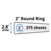 Avery 03501 Economy Round Ring Binder, 2-Inch Cap, Letter Size,