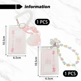 2 pieces of Love Butterfly card cover, card accessories, cute decoration card cover, which can be used for campus cards, meal cards and bus cards.