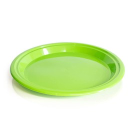 Chimney Sheep Recycled Plastic Reusable Plates Set of 4 Large (Apple Green) - Lightweight Shatterproof Plates 100% Food Grade Plastic
