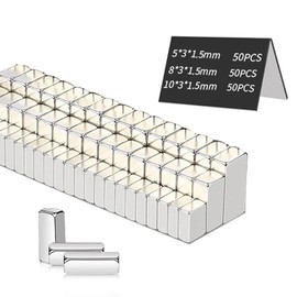 Strong Magnets,150 Pack Flat Bar Magnet Square magnet 3 Sizes -5X3X1.5mm,8X3X1.5mm,10X3X1.5mm,Neodymium Magnet NdFeB for Home DIY Crafts Present, Fridge, Whiteboards Kitchen Office Bar Magnets