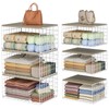 Extra-Long, Low-Profile Closet Organizers and Storage with Wood Top, 3