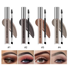 Waterproof Eyebrow Gel, Quick Drying Long Lasting Smudge Proof Formula for Creating Natural Looking Brows, Easy Application for All Skin Types (Smoky grey, Large)