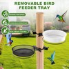Bird Feeder for Railing Pole, Bird Feeding Station with Metal