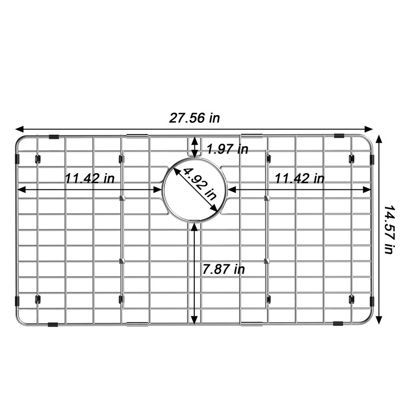 Metal Sink Grate Protector for Kitchen, Stainless Steel Sink Bottom