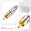 sourcing map RCA to Speaker Wire Connector, 270RCA Solderless Male