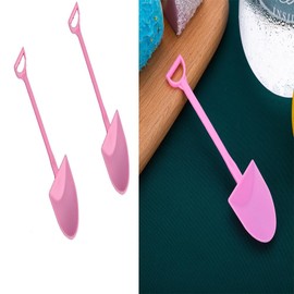 100 Pcs Plastic Mini Ice Cream Dessert Spoon Shovels Pudding Yogurt Spoons for Family or Party by Supply (Pink)