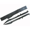 DevilFish 27" Twin Tactical Machete Set w/Nylon Sheath. 19 1/2