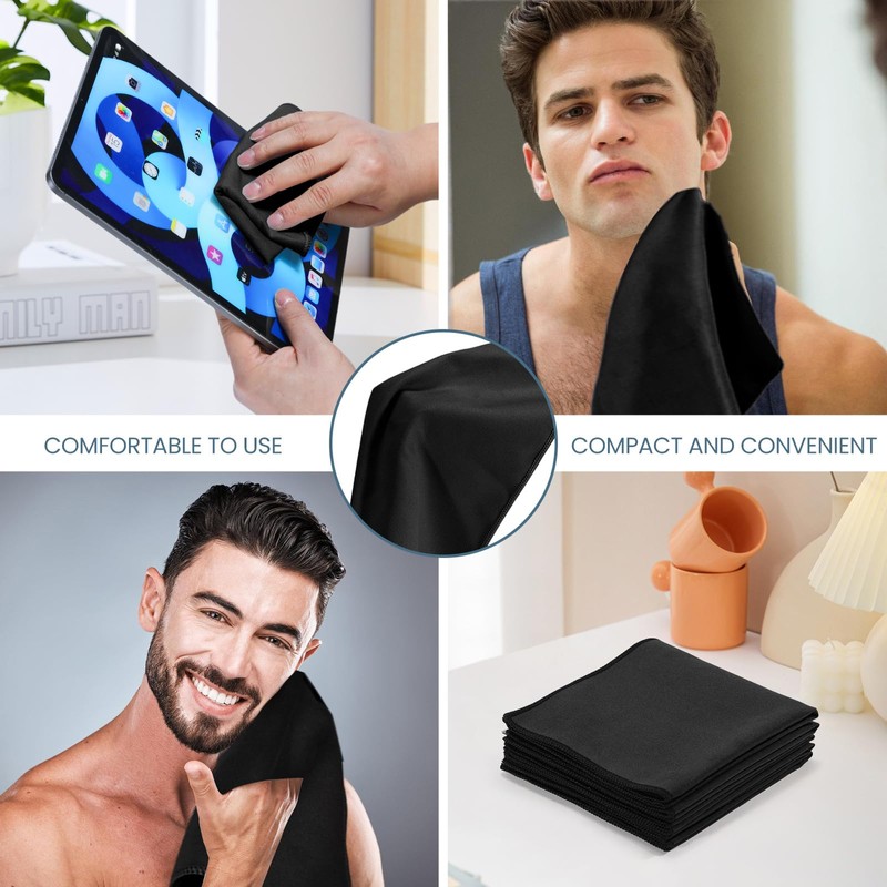 Scotamalone Handkerchiefs for Men Sweat Absorbing Sport Microfiber Hankies for