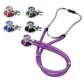 Sprague Rappaport Stethoscope with Matching Color Chestpiece by Lane Instrument, Multiple Colors Available, Comes with Retractable ID Clip, Name Tag, and 5 1/2" Shears (Black)