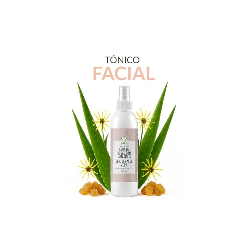 Agua De Rosas Con Hamamelis, Benjuí Áloe Vera Hidratante Facial