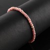 Natural Rhodochrosite Gemstone Beads Bolo Bracelet, Adjustable Slider Chain, Energy
