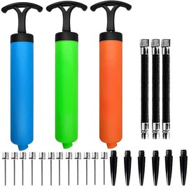 ‌Electric Ball Inflator – Fits Football, Volleyball, Soccer, Comes with Inflation Needles & Attachments - Color: 3 PACK - BLUE+GREEN+ORANGE, Size: 8"