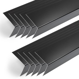 Orechic 10Pack 48" Metal Corner Protector,Aluminum Corner Guards L molding Tile Trim, Suit for Wall Door Frame Cabinet Baseboard Decor, Size 48in x 0.8in (Black)