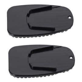 Alipis 2pcs Side Bracket Foot Pad Motorcycle Camping Gear Motorcycle Kickstand Motorcycle Stand Pad Kickstand Side Stand Coaster Pad Motorcycle Side Stand Plate Pad Abs Black