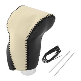 HEROFFIX 1 Pcs Gear Shift Knob Cover for Honda CR-V 2017-2021 Stick Shifting Handle Protector Black Beige Faux Leather