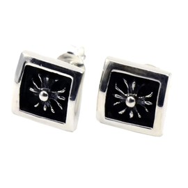 [Silver 925 2 Piece 1 Pairs] Earrings Punk Rock Gothic Cross Men's Women's; amthgpw – 093