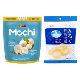 Royal Family Mochi - Korean Cuisine - Glutenous Rice Treats - 2 packs - Halal (MILK/VANILLA)