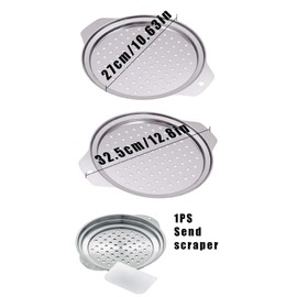ZHYUAN Set of 2 Spätzle Press Spätzle Slicer Stainless Steel Spätzle Grater with Scraper, Spaetzle Grater with Dough Scraper, Spaetzle Tray, Spaetzle Scraper, Spaetzle Press