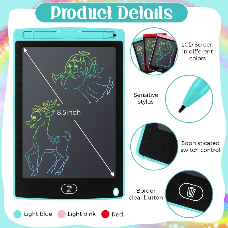 Zhehao 3 Pack LCD Writing Tablet for Kids 8.5 Inch