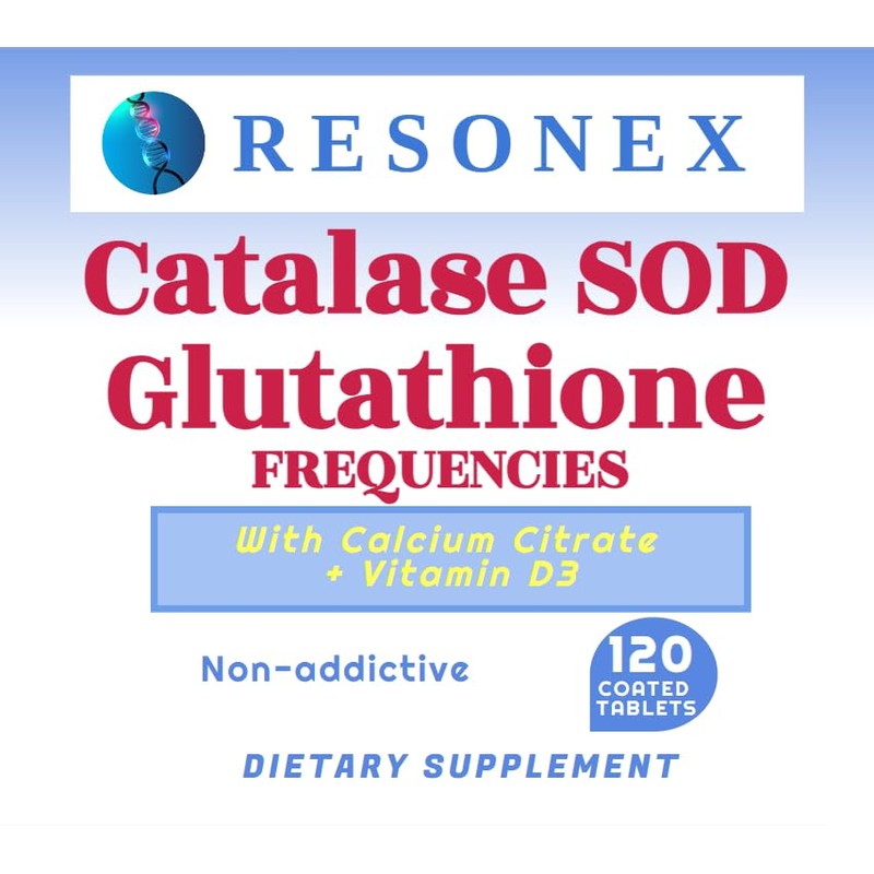 Resonex Catalase, Superoxide Dismutase (SOD), and Glutathione Frequencies- 120 Tablets