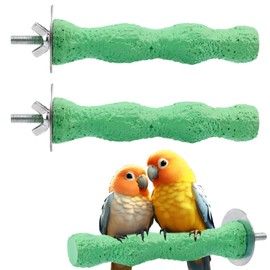 lasuroa 2pcs Bird Beak Grinding Stone, Anti-Slip Bird Nail Trimming Stick Resin Beak Grinder Washable Claw Trimmer for Parrot Cage Accessories