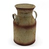 CVHOMEDECO. Galvanized Metal Milk Can, Old Rustic Primitives Jug Vase