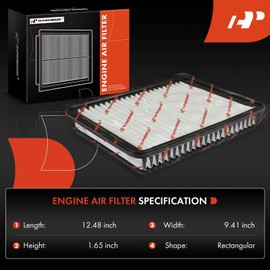A-Premium 2-PC Engine Air Filter Compatible with Saturn L100 2001-2002, L200 2001-2003, L300 2001-2005, LS/LS1/LS2/LW1/LW2 2000-2000, LW200 2001-2003, LW300 2001-2003, 2.2L 3.0L