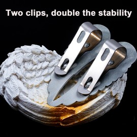 TEWAFOS Guardian Angel Visor Clip for Women - Guardian Angel Visor Clips for Cars,Stainless Steel Wings Cross Sunshade Clip Driver Gift