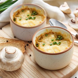 Ramekins Set of 6, 8 oz Creme Brulee Ramekins Oven Safe, Porcelain Ramekins Bowls, Mini Cheesecake Pans, Small Baking Dish, Dipping Sauce Bowls, Ramekins for Baking Souffle, Ice Cream - Vanilla White