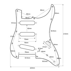 Musiin electric guitar pickguard is compatible with Strat/Stratocaster 3-layer protective board, Modern ST American standard 11 holes with screws SSS (retro yellow)