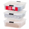 IRIS USA 33 Qt Plastic Under Bed Storage Organizer Bin