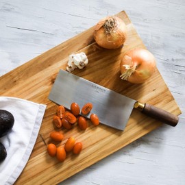 Lamson 8" Chinese Vegetable Cleaver with Walnut Handle